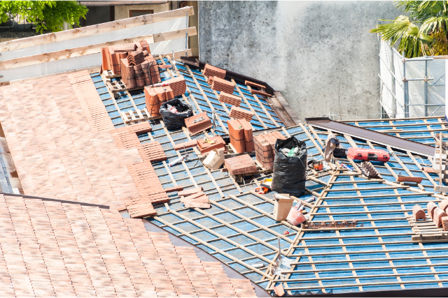 Construction Site of Roof Renovation